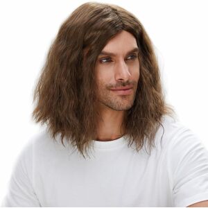 Stfantasy Mens Brown Wig Wavy Mid Length Synthetic Hair For Male Cosplay Winter Stfantasy Mens Brown Wig Wavy Mid Length Synthetic Hair For Male Cosplay Winter