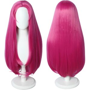Linfairy Anime Cosplay Long Rose Red Straight Wig Halloween Costume Party Cospl Linfairy Anime Cosplay Long Rose Red Straight Wig Halloween Costume Party Cospl