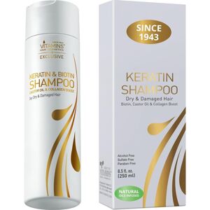 Vitamins Hair Cosmetics Keratin Shampoo For Dry Hair - Paraben & Sulfate Free S Vitamins Hair Cosmetics Keratin Shampoo For Dry Hair - Paraben & Sulfate Free S
