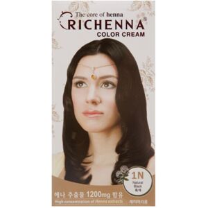 Richenna Color Cream Hair Dye With Henna #1n Natural Black Korean Cosmetics New Richenna Color Cream Hair Dye With Henna #1n Natural Black Korean Cosmetics New