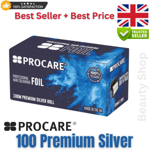 Hairdressing Procare Aluminium Foil - Silver - 100mm X 100m Foil Silver Hairdressing Procare Aluminium Foil - Silver - 100mm X 100m Foil Silver