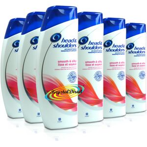 6x Head & Shoulders Smooth & Silky Anti-Dandruff Shampoo 400ml 6x Head & Shoulders Smooth & Silky Anti-Dandruff Shampoo 400ml