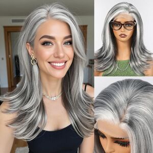 Haircube Lace Front Wig For Women Wavy Wigs With Partial Fringe, Heat Resistant Haircube Lace Front Wig For Women Wavy Wigs With Partial Fringe, Heat Resistant