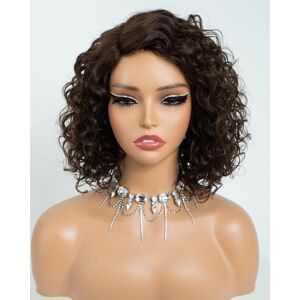 Style Icon Short Water Wave Wigs Human Hair Side Part Lace 12 Inch Dark Brown C Style Icon Short Water Wave Wigs Human Hair Side Part Lace 12 Inch Dark Brown C