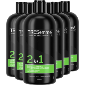 Tresemmé Tresemme 2 In 1 Deeply Cleanses Shampoo And Conditioner 900ml - Pack Of 6 Tresemmé Tresemme 2 In 1 Deeply Cleanses Shampoo And Conditioner 900ml - Pack Of 6