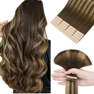 Hotbanana Tape In Hair Extensions, 14 Inch Human Hair 20pcs 50g Chocolate Brown Hotbanana Tape In Hair Extensions, 14 Inch Human Hair 20pcs 50g Chocolate Brown