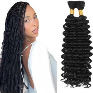 Aipliantfis Aiplianfis Boho Braids Human Hair Extensions #1b Natural Black Color Deep Wave Aipliantfis Aiplianfis Boho Braids Human Hair Extensions #1b Natural Black Color Deep Wave