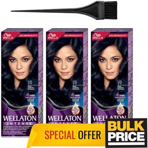 Wella Wellaton 1/0 Blue Black Professional Hair Color Intense Long-Lasting 3-Pcs Wella Wellaton 1/0 Blue Black Professional Hair Color Intense Long-Lasting 3-Pcs