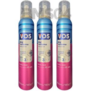 V05 3 X 200ml Vo5 Big Volume Hair Mousse Perfect For Fine Hair V05 3 X 200ml Vo5 Big Volume Hair Mousse Perfect For Fine Hair