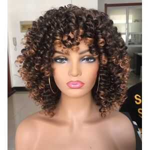 isamy Curly Afro Wig With Bangs Short Kinky Curly Wigs For Black Women Synthetic Fibe isamy Curly Afro Wig With Bangs Short Kinky Curly Wigs For Black Women Synthetic Fibe