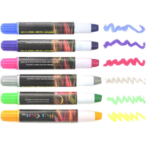 Does Not Apply 6 Color Temporary Hair Chalk, Hair Chalk Pens Crayon For Girls,Washable Hair Col Does Not Apply 6 Color Temporary Hair Chalk, Hair Chalk Pens Crayon For Girls,Washable Hair Col