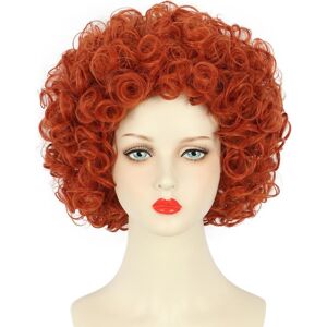 Yuehong Short Curly Red Wig Adult Anime Cosplay Costume Soft Breathable Heat Re Yuehong Short Curly Red Wig Adult Anime Cosplay Costume Soft Breathable Heat Re