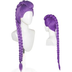 Lemarnia Anime Costume Wig Girls Purple Braid Halloween Party Cosplay Wig Lemarnia Anime Costume Wig Girls Purple Braid Halloween Party Cosplay Wig