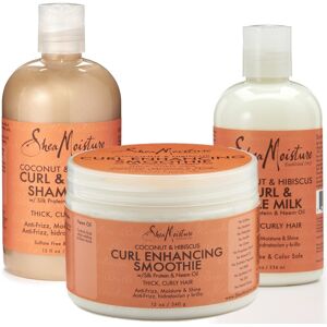 Shea Moisture Shea Coconut Hibiscus Curl & Shine Shamp,Style Milk, Smoothie (Set Of 3) Shea Moisture Shea Coconut Hibiscus Curl & Shine Shamp,Style Milk, Smoothie (Set Of 3)