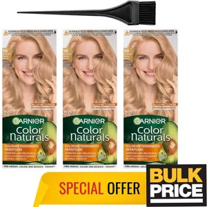 Garnier Color Naturals 10 Ultra Light Natural Blonde Hair Color Luminous 3-Pack Garnier Color Naturals 10 Ultra Light Natural Blonde Hair Color Luminous 3-Pack
