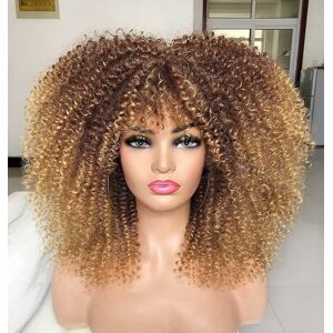 Cocrowns 16inch Afro Kinky Curly Wig With Bangs Long Curly Wigs For Black Women Cocrowns 16inch Afro Kinky Curly Wig With Bangs Long Curly Wigs For Black Women