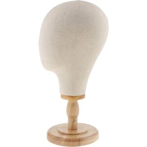 Baitang Canvas Block Head Mannequin Head Wig Display Styling Head With Plastic Wooden A Baitang Canvas Block Head Mannequin Head Wig Display Styling Head With Plastic Wooden A