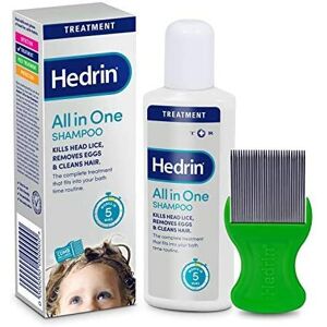 Hedrin All In One Shampoo Head Lice Treatment With Nit Comb Included Kills Headlice An Hedrin All In One Shampoo Head Lice Treatment With Nit Comb Included Kills Headlice An