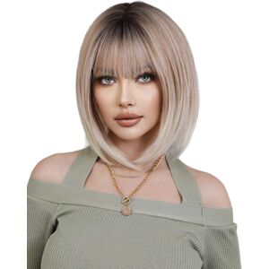 Hair By Misstresses Short Blonde Bob Hairstyle Wig. Rooted Blonde Tasha Hair By Misstresses Short Blonde Bob Hairstyle Wig. Rooted Blonde Tasha
