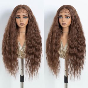 Noble Long Wavy Lace Front Wig 30 Inch Ginger Orange Lace Wig For Women Middle Noble Long Wavy Lace Front Wig 30 Inch Ginger Orange Lace Wig For Women Middle