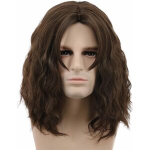 Karlery Men Fluffy Short Curly Brown Wig Halloween Cosplay Anime Costume Wig Karlery Men Fluffy Short Curly Brown Wig Halloween Cosplay Anime Costume Wig
