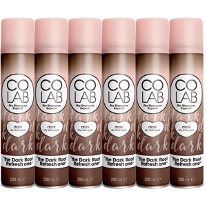 Slg Brands Colab Dark Dry Shampoo, Pack Of 6, 200ml, Dry Shampoo For Brunette Or Dark Hair Slg Brands Colab Dark Dry Shampoo, Pack Of 6, 200ml, Dry Shampoo For Brunette Or Dark Hair