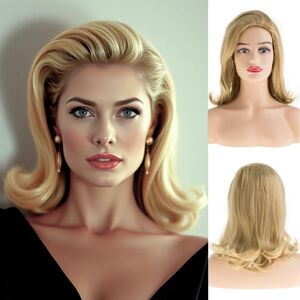 Beweig Blonde Vintage Retro Wig Synthetic Heat Resistant Halloween Costume Party Hair Beweig Blonde Vintage Retro Wig Synthetic Heat Resistant Halloween Costume Party Hair