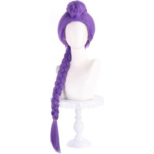 Topcosplay 60cm Purple Wig With Braid For Girls Long Anime Cosplay Costume Wig Topcosplay 60cm Purple Wig With Braid For Girls Long Anime Cosplay Costume Wig