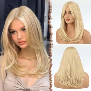 Feshfen Blonde Wigs With Bangs For Women, Synthetic Natural Looking Long Layere Feshfen Blonde Wigs With Bangs For Women, Synthetic Natural Looking Long Layere