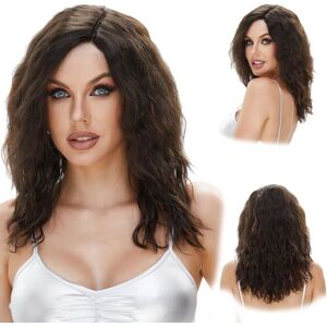 R Reewes Fashion Hair Dark Brown Lace Front Wigs With Reddish Brown Highlight 13x4x1 Lace Front Synth R Reewes Fashion Hair Dark Brown Lace Front Wigs With Reddish Brown Highlight 13x4x1 Lace Front Synth