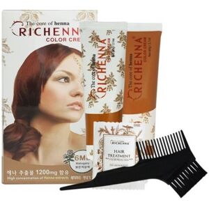 Richenna Color Cream Hair Dye With Henna #6mb Mahogany Easy Self Hair Dye New Richenna Color Cream Hair Dye With Henna #6mb Mahogany Easy Self Hair Dye New