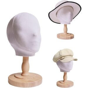 Tingsing Suede Mannequin Head Wig Head Stand, Abstract Manikin Head Hat Stands Wig Holde Tingsing Suede Mannequin Head Wig Head Stand, Abstract Manikin Head Hat Stands Wig Holde