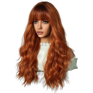 Sodial 3x(Wig Big Curly Hair Natural Wig Pumpkin Orange Head Dyed 64cm 1set B5j9) Sodial 3x(Wig Big Curly Hair Natural Wig Pumpkin Orange Head Dyed 64cm 1set B5j9)