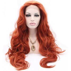 Xiweiya Wigs 360#color Drag Queen Wigs Red Brown Long Body Wave Synthetic Coppe Xiweiya Wigs 360#color Drag Queen Wigs Red Brown Long Body Wave Synthetic Coppe