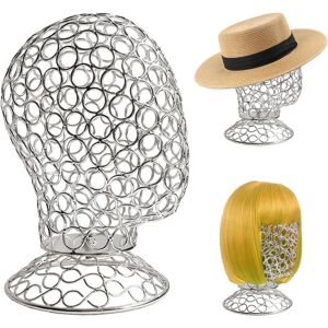 Tingsing Wig Head Stand Metal Hollow Mannequin Head Hat Display Stand Wig Holder, Dome + Tingsing Wig Head Stand Metal Hollow Mannequin Head Hat Display Stand Wig Holder, Dome +