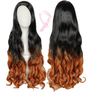 Linfairy Long Dyed Cosplay Wig Halloween Costume Full Wig For Women Linfairy Long Dyed Cosplay Wig Halloween Costume Full Wig For Women
