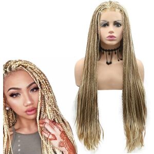 Serenewig Natural Blonde Mxied Drag Queen Box Braids Wig For Afro American Women Long Han Serenewig Natural Blonde Mxied Drag Queen Box Braids Wig For Afro American Women Long Han