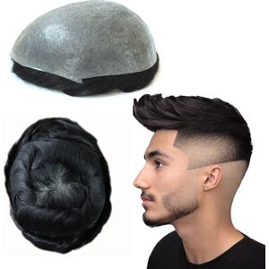 Noble Hair Plus Natural Mens Hair Replacement System Thin Skin Toupee V-Loop Hairpiece Wig 8x10 Noble Hair Plus Natural Mens Hair Replacement System Thin Skin Toupee V-Loop Hairpiece Wig 8x10