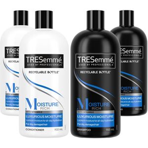 Tresemmé Tresemme Moisture Rich Shampoo & Conditioner For Dry Hair Salon Quality- 4x900ml Tresemmé Tresemme Moisture Rich Shampoo & Conditioner For Dry Hair Salon Quality- 4x900ml