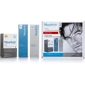 Nourkrin Man Value Pack 180 Tablets, Shampoo And Conditioner Nourkrin Man Value Pack 180 Tablets, Shampoo And Conditioner