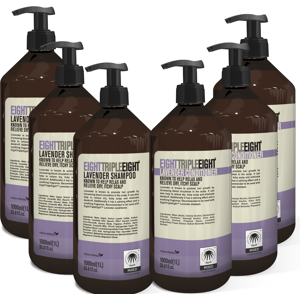 Eight Triple Eight Eighttripleeight For Dry, Itchy Scalp Lavender - 3x Shampoo & 3x Conditioner 1l Eight Triple Eight Eighttripleeight For Dry, Itchy Scalp Lavender - 3x Shampoo & 3x Conditioner 1l