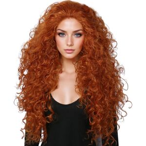 Linfairy Long Curly Orange Wig Costume Halloween Cosplay Wig Linfairy Long Curly Orange Wig Costume Halloween Cosplay Wig
