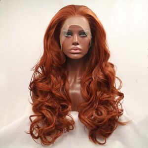 Xiweiya Brown Ginger Lace Front Wigs - Synthetic 350# Heat Resistant Long Hair Xiweiya Brown Ginger Lace Front Wigs - Synthetic 350# Heat Resistant Long Hair