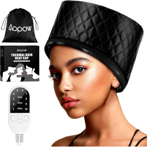 Aopow Hair Cap Treatment Steamer For Deep Conditioning - Thermal Hot Head Heat Hat For Aopow Hair Cap Treatment Steamer For Deep Conditioning - Thermal Hot Head Heat Hat For