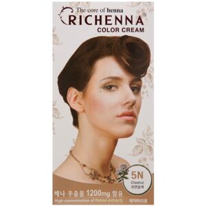 Richenna Color Cream Hair Dye With Henna #5n Chestnut Korean Cosmetics New Richenna Color Cream Hair Dye With Henna #5n Chestnut Korean Cosmetics New