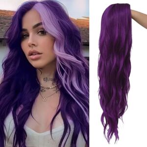 siudus Siudus Purple Long Curly Wavy Wigs For Women Middle Part Natural 28 Inch Hair W siudus Siudus Purple Long Curly Wavy Wigs For Women Middle Part Natural 28 Inch Hair W