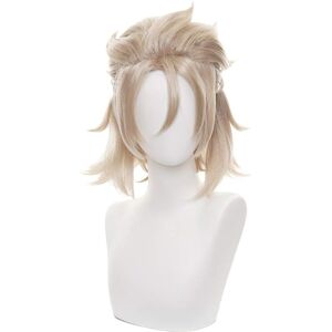 Osiaswig Osias Color Layered Albedo Genshin Impact Cosplay Wig For Man And Boys Osiaswig Osias Color Layered Albedo Genshin Impact Cosplay Wig For Man And Boys