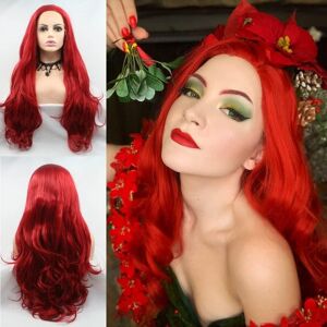 Serenewig Mermaid Wig Bright Red Synthetic Lace Front Wigs For Women Long Wave Hair Ruby Serenewig Mermaid Wig Bright Red Synthetic Lace Front Wigs For Women Long Wave Hair Ruby