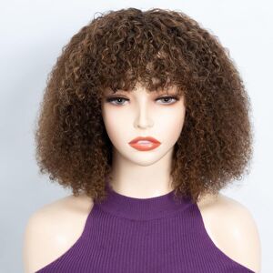 Fashion Idol Short Curly Bob Human Hair Wigs With Bangs Jerry Curl Brazilian Vi Fashion Idol Short Curly Bob Human Hair Wigs With Bangs Jerry Curl Brazilian Vi