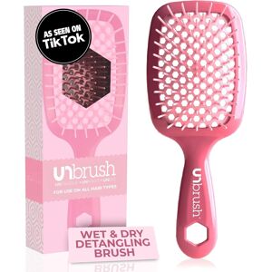 Fhi Heat Unbrush Wet & Dry Vented Detangling Hair Brush, Rose Dark Pink Fhi Heat Unbrush Wet & Dry Vented Detangling Hair Brush, Rose Dark Pink